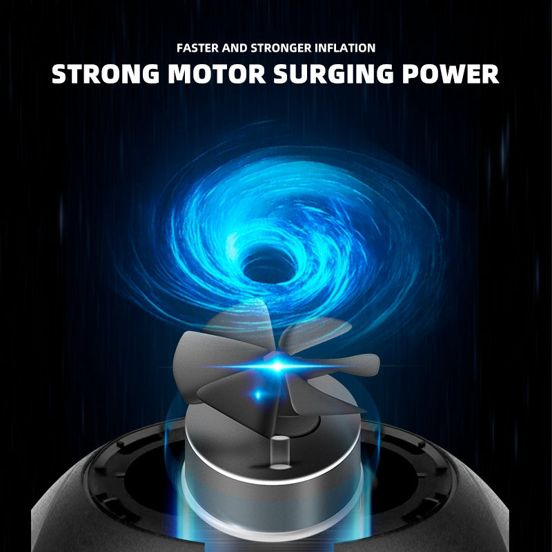 Rockbros A10 Car Motorcycle Bike Tire Air Pump Portable Wireless Electric Vehicle Tyre Inflator with LED Light