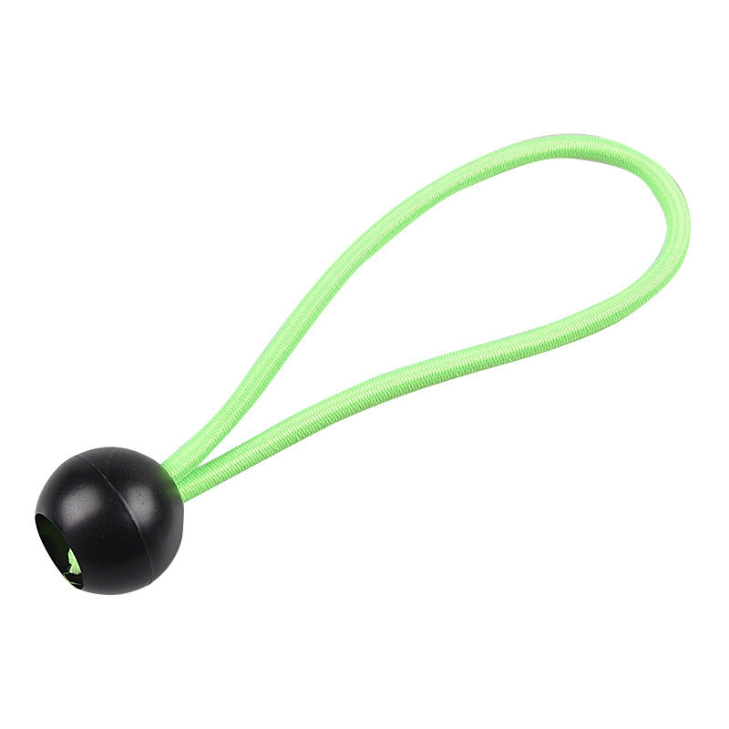 Uniqkart 10Pcs Elastic Ball Buckle Fixed Strap for Outdoor Camping Hiking Fishing Awning Tent Tie Down Rope - Green