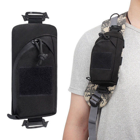 Uniqkart H244 Shoulder Strap Tactical Pouch Military Tool Bag Outdoor Accessory Bag Phone Pack for Hunting Camping Hiking - Black
