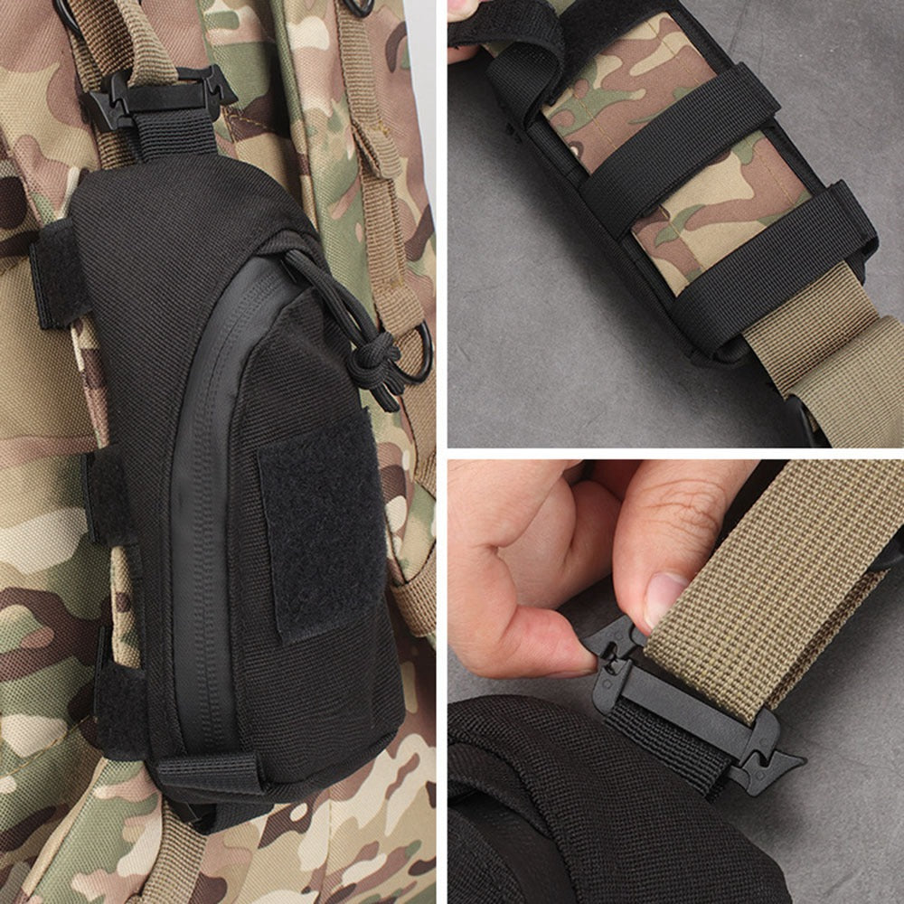 Uniqkart H244 Shoulder Strap Tactical Pouch Military Tool Bag Outdoor Accessory Bag Phone Pack for Hunting Camping Hiking - Green
