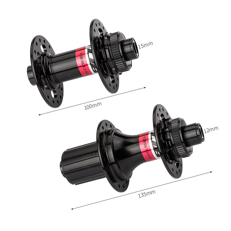 GUB 1351 MTB 32-Hole Axle Hub Set Aluminum Alloy Lightweight Disc Brake Thru-Axle Front &amp; Rear Hub for Bicycle Bike (Central Lock Version)
