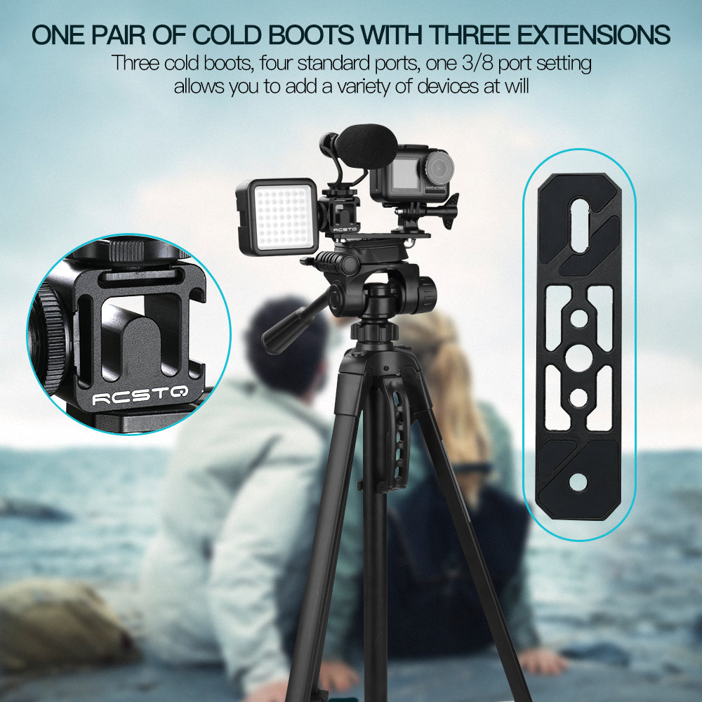 RCSTQ Cold Boots Extension Bracket for DJI Osmo Pocket / Action / GoPro 8 Camera
