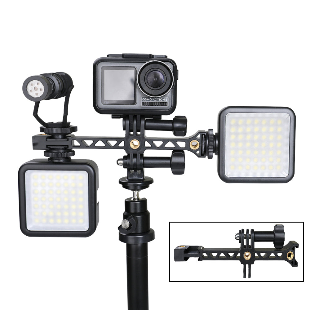 Uniqkart Universal Cold Shoe Screw Interface Expansion Mount Rack Holder for OSMO Pocket Action Gopro Camera