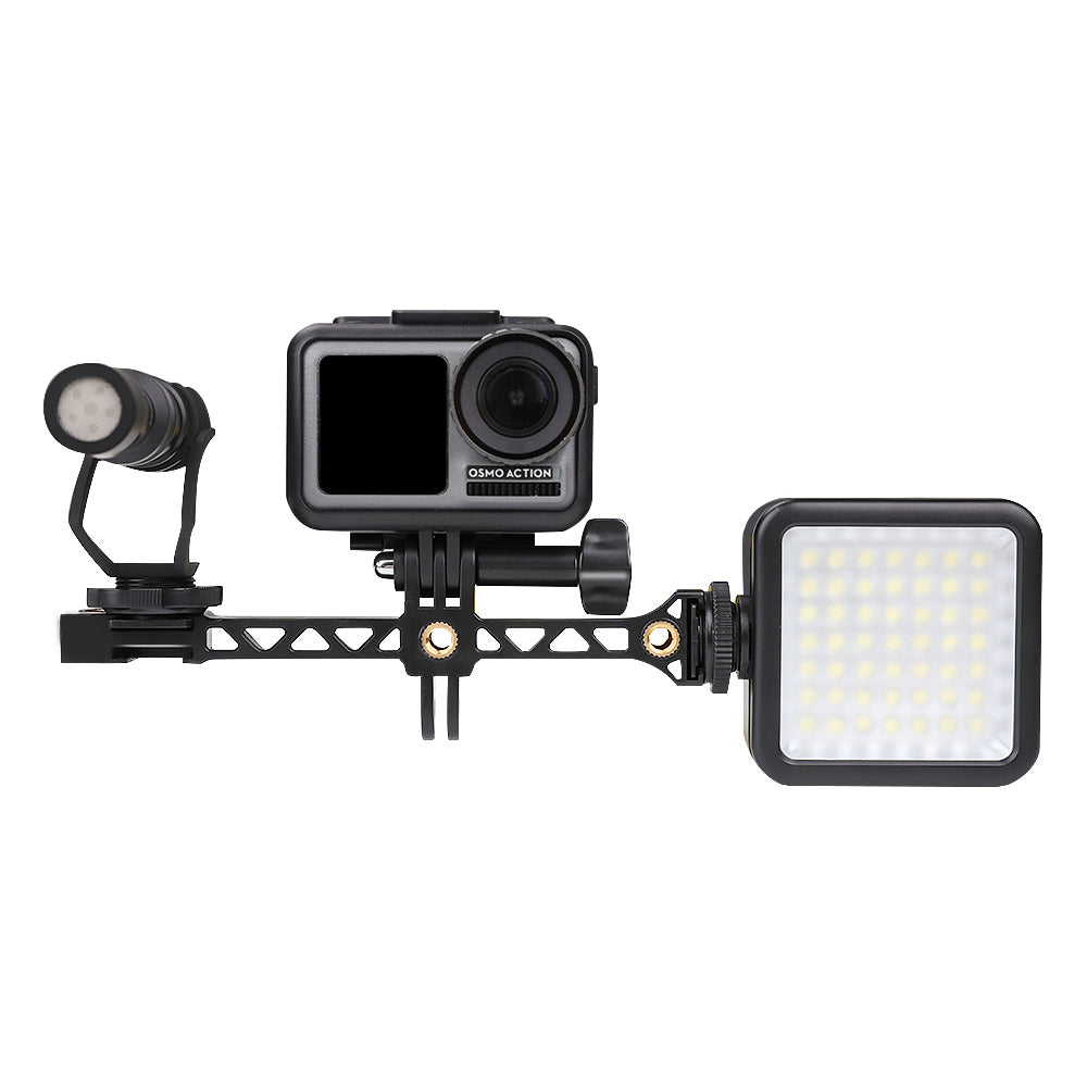 Uniqkart Universal Cold Shoe Screw Interface Expansion Mount Rack Holder for OSMO Pocket Action Gopro Camera