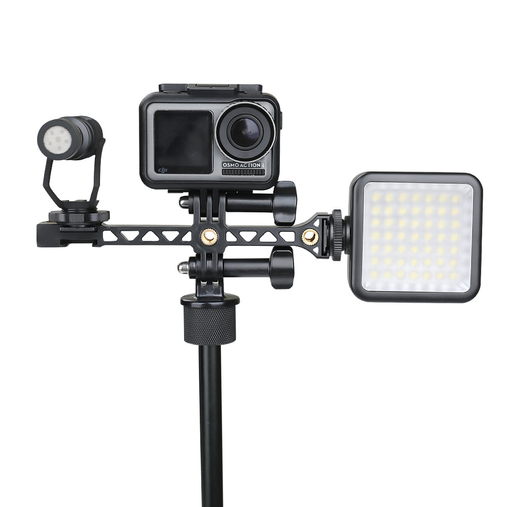 Uniqkart Universal Cold Shoe Screw Interface Expansion Mount Rack Holder for OSMO Pocket Action Gopro Camera