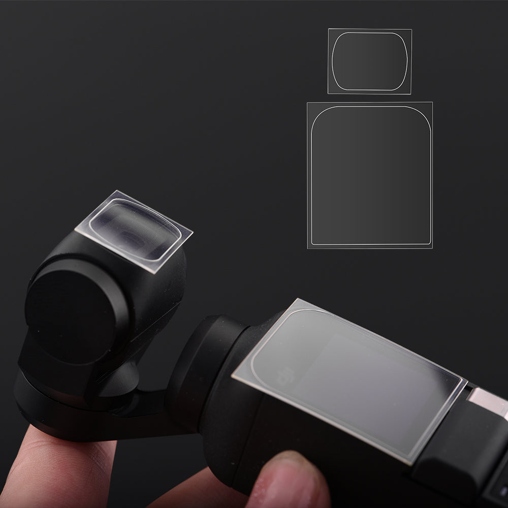 2Pcs Lens Protectors + 2Pcs Screen Protectors for DJI OSMO Pocket PTZ Camera