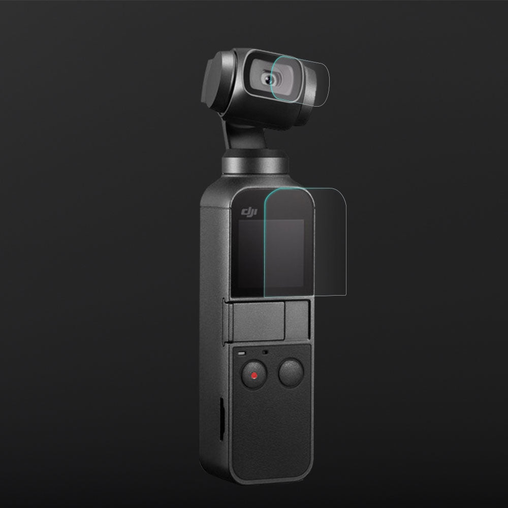 2Pcs Lens Protectors + 2Pcs Screen Protectors for DJI OSMO Pocket PTZ Camera