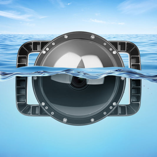 SHOOT Dual Handheld Dome Port Waterproof Diving Housing Cover for DJI Osmo Action Camera