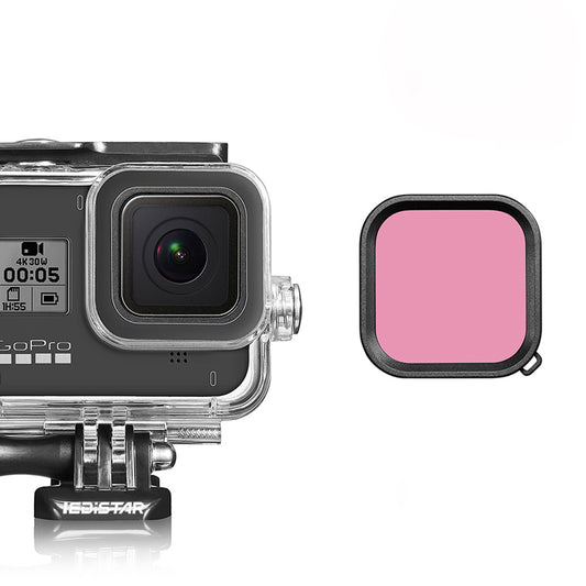 Dive Filter Diving Lens for GoPro Hero 8 Waterproof Housing - Pink