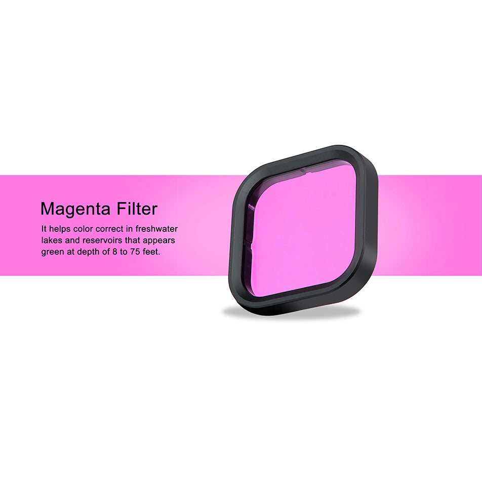 Diving Lens Filter Accessory for GoPro Hero 8 Waterproof Housing - Purple