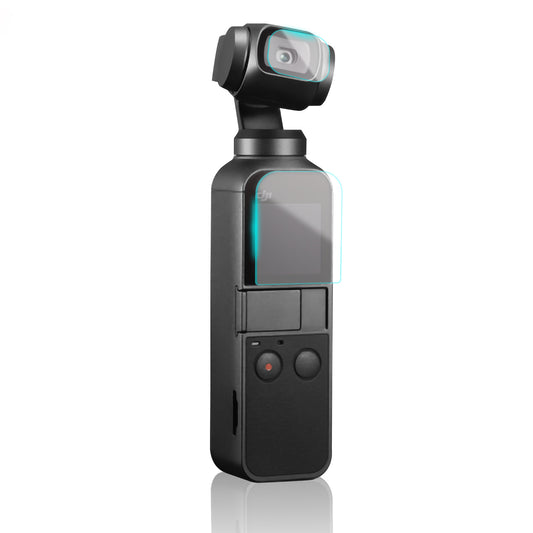 SHELNGKA Tempered Glass Screen Protector + Lens Protector Film for DJI Osmo Pocket