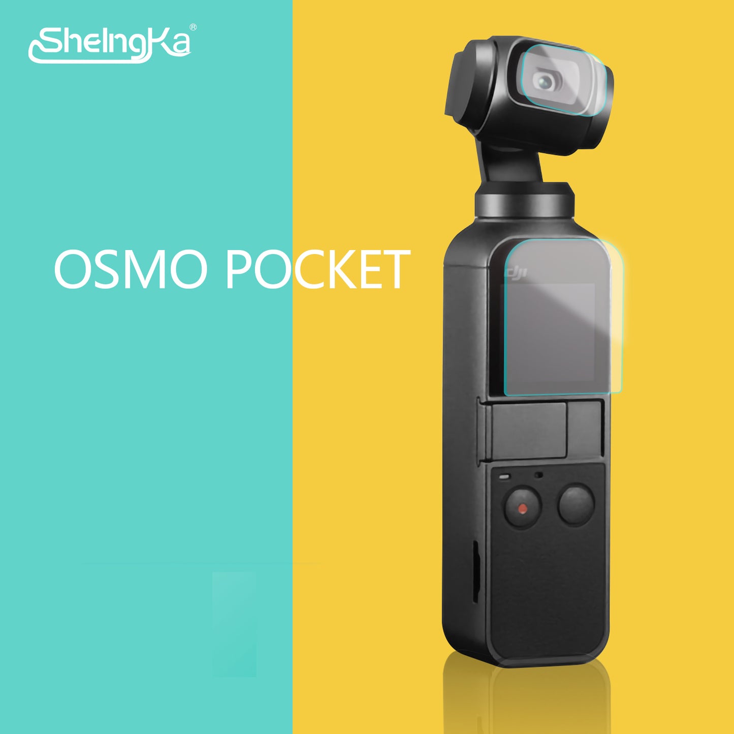 SHELNGKA Tempered Glass Screen Protector + Lens Protector Film for DJI Osmo Pocket