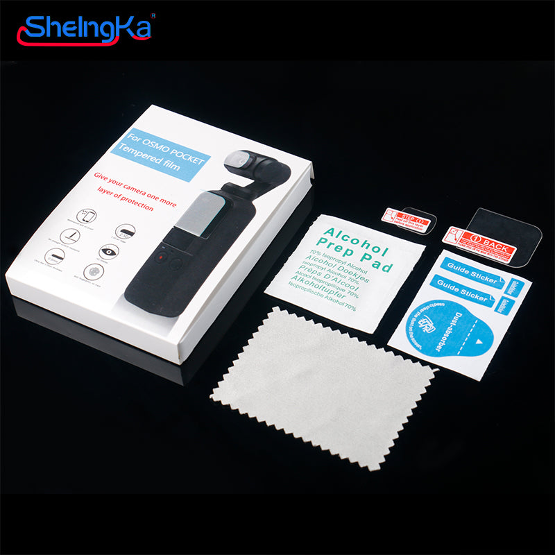 SHELNGKA Tempered Glass Screen Protector + Lens Protector Film for DJI Osmo Pocket