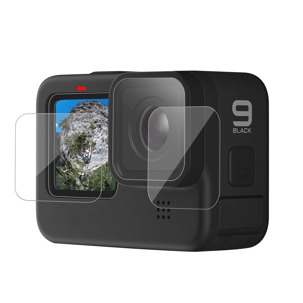 AT1091 6Pcs/Set Tempered Glass Screen Protectors Lens Film for GoPro Hero9