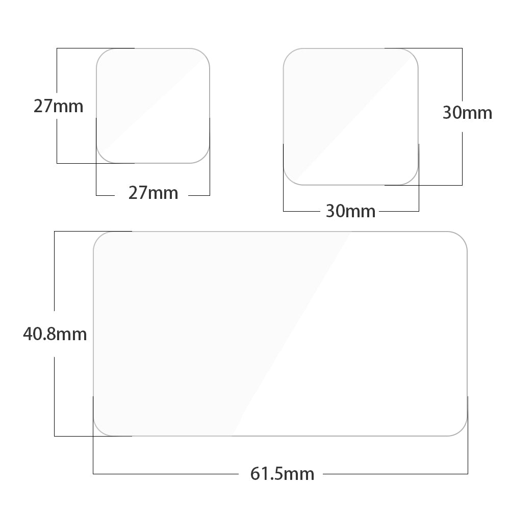 AT1091 6Pcs/Set Tempered Glass Screen Protectors Lens Film for GoPro Hero9