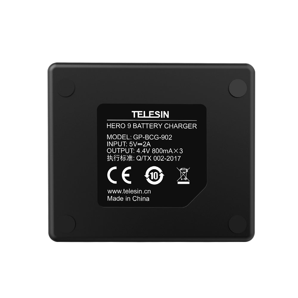 Uniqkart AT1103 Triple Channel Battery Charger for GoPro HERO 9 Black Battery Charger