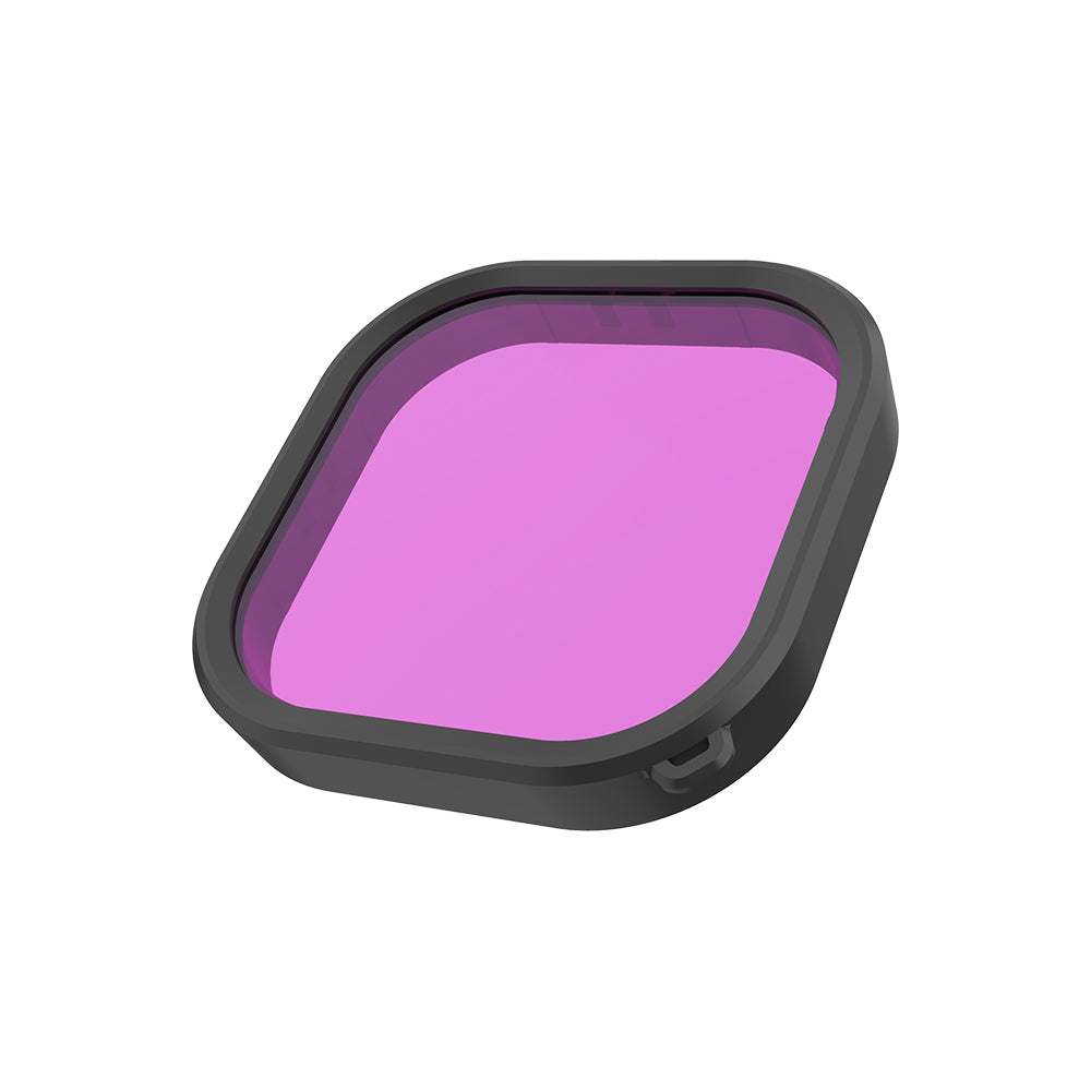Uniqkart 3 in 1 Waterproof Case Filters for GoPro Hero 9 / 10 / 11 Red / Pink / Purple Lens Filter Set