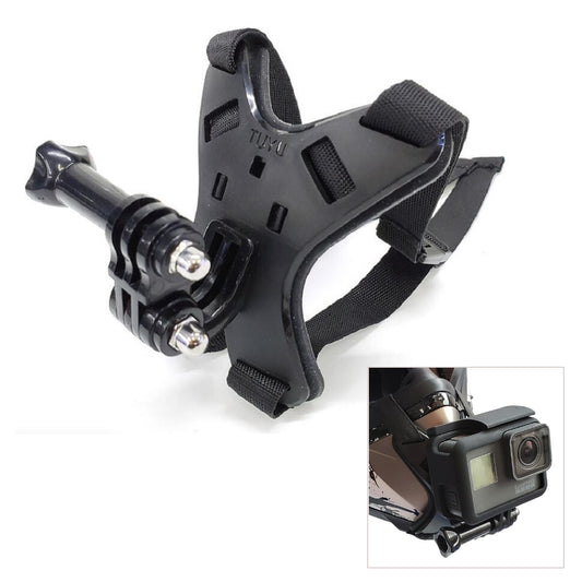 Motorcycle Helmet Chin Stand Mount Holder for GoPro HERO9 Black AT1108 - Black
