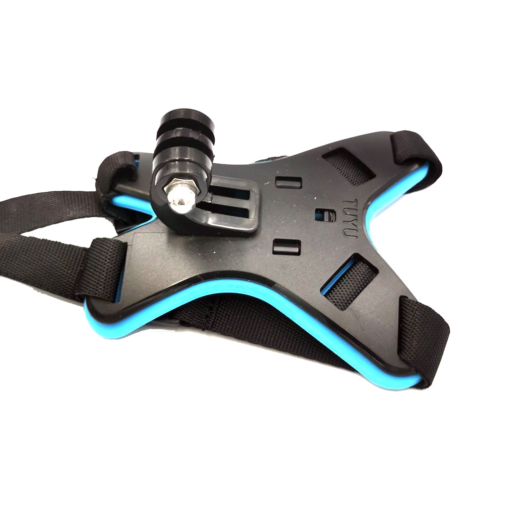 Motorcycle Helmet Chin Stand Mount Holder for GoPro HERO9 Black AT1108 - Blue