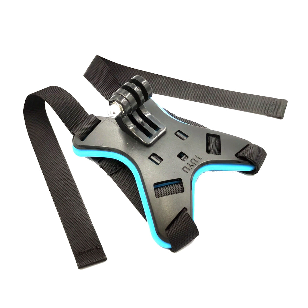 Motorcycle Helmet Chin Stand Mount Holder for GoPro HERO9 Black AT1108 - Blue