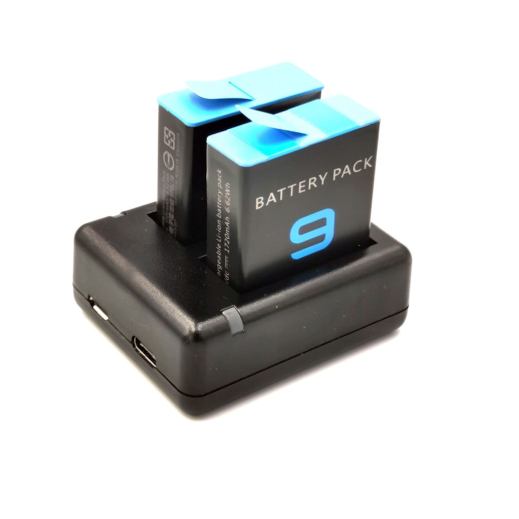 Double Channel Battery Charger for GoPro Hero 9 Black