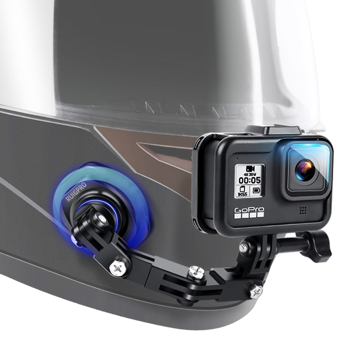 AT1133 360&#176; Rotation Action Camera Helmet Mount for GoPro Hero 9 8 7 6 5 Xiaomi Yi SJCAM SJ4000 SJ5000