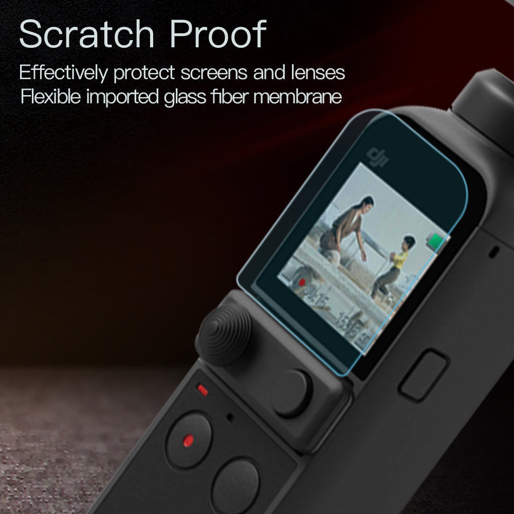 RCGEEK 1PC Lens + LCD Tempered Glass Screen Protector for DJI OSMO Pocket 2