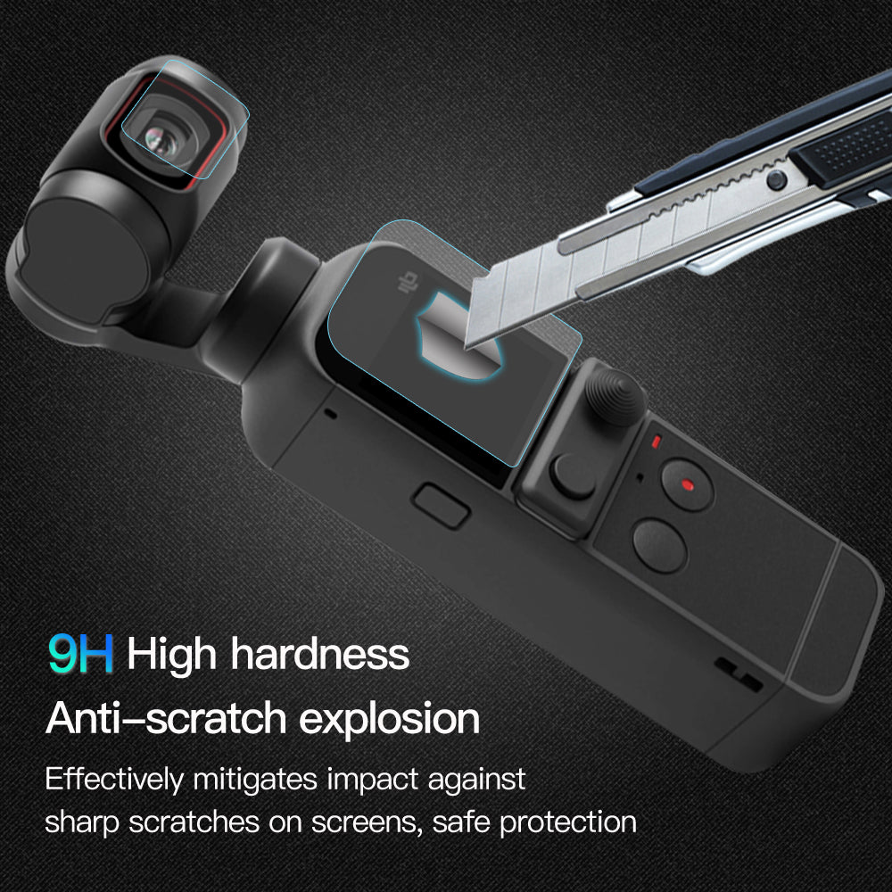 RCGEEK 2PCS Lens + LCD Tempered Glass Screen Protector for DJI OSMO Pocket 2