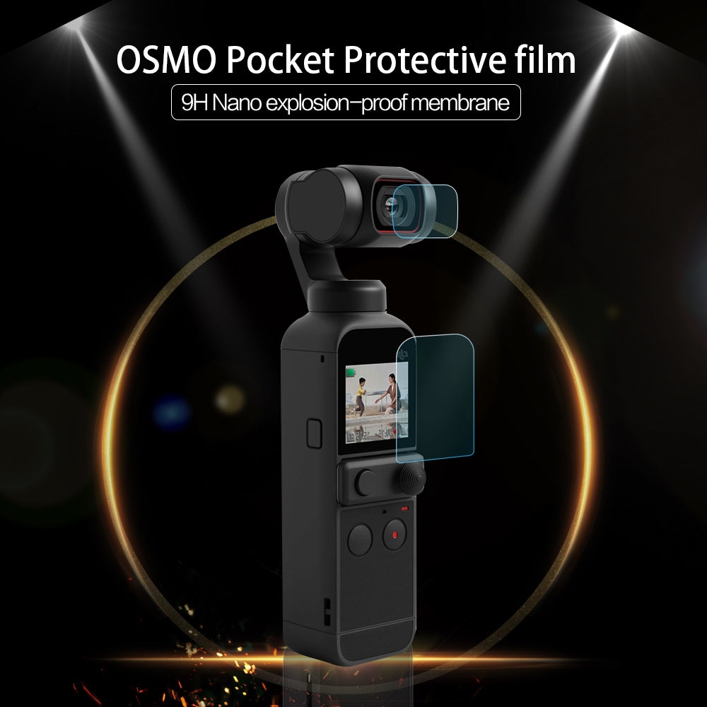 RCGEEK 3PCS Lens + LCD Tempered Glass Screen Protector for DJI OSMO Pocket 2