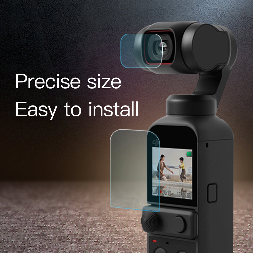 RCGEEK 3PCS Lens + LCD Tempered Glass Screen Protector for DJI OSMO Pocket 2