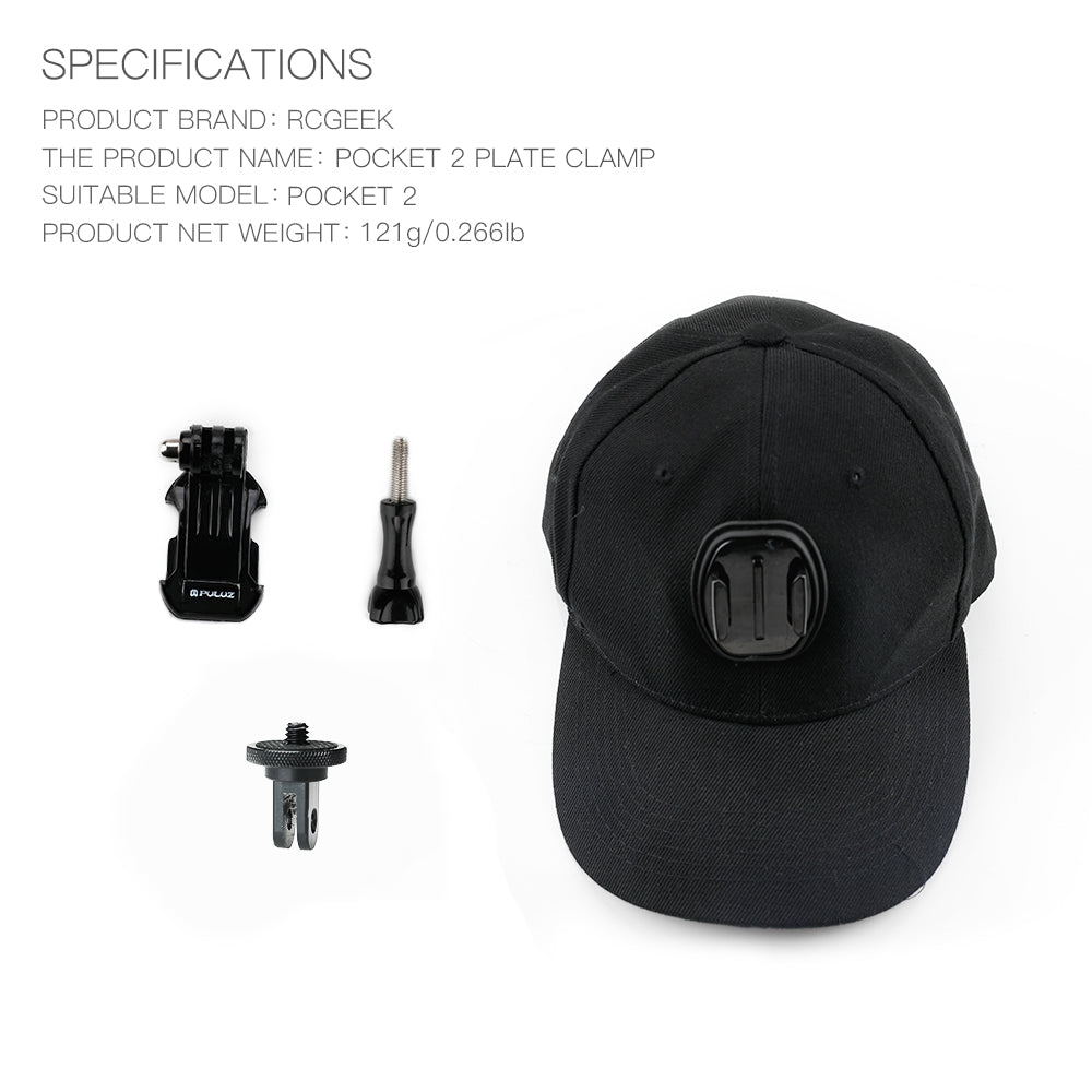 Uniqkart Baseball Hat with Quick Release Buckle Mount for DJI OSMO Pocket 2/1