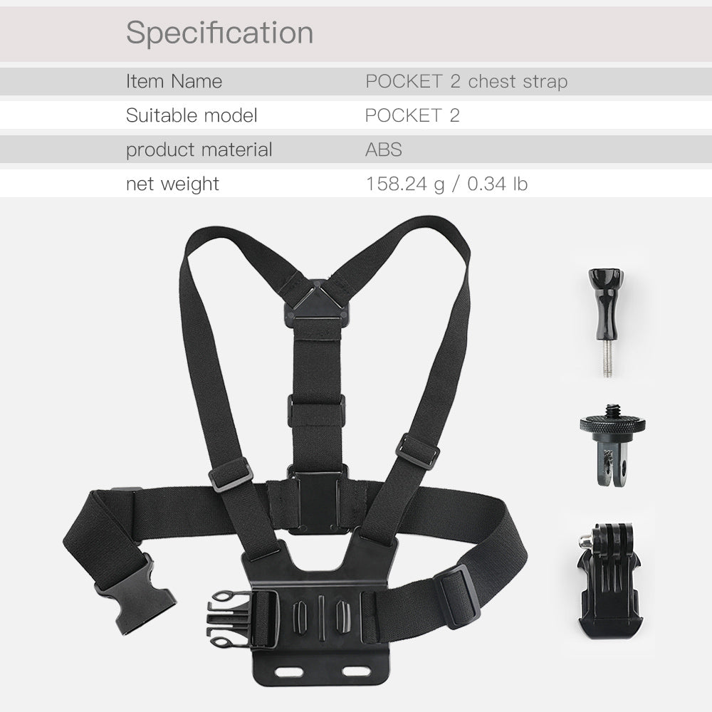 Uniqkart Chest Strap for DJI Osmo Pocket 1 2