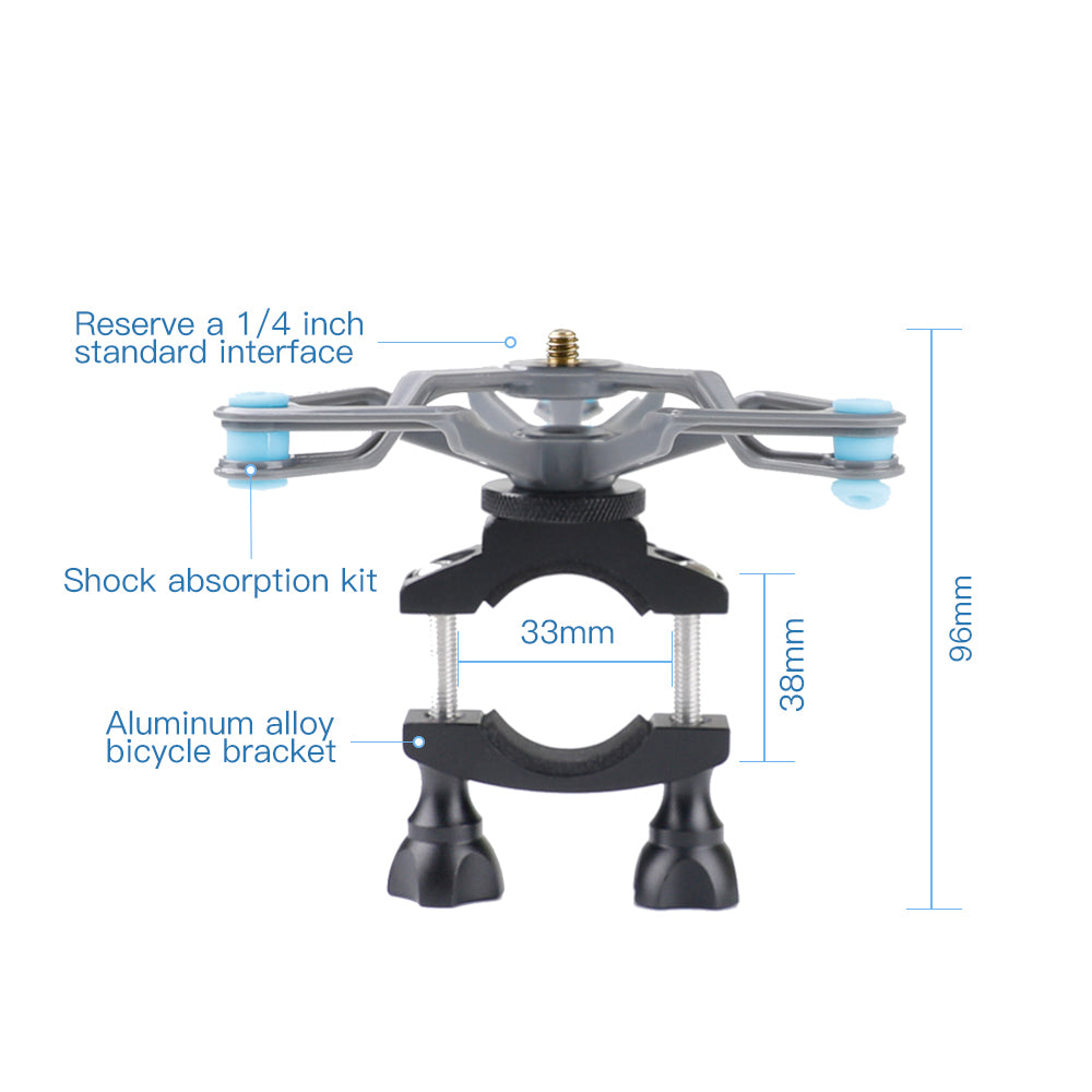 Uniqkart Shock Absorption Bicycle Mount Bracket for DJI Osmo Pocket 2 1