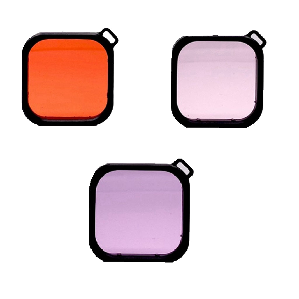 Uniqkart for Gopro Hero 9 Black Accessories Case Diving Filter Red+Pink+Purple Lens Filter Set AT1155