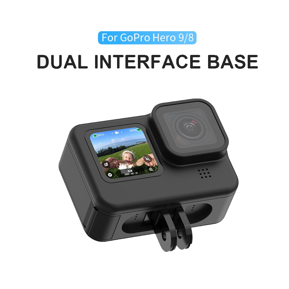 TELESIN Dual Interface Metal Base for GoPro Hero9/Hero8/Max