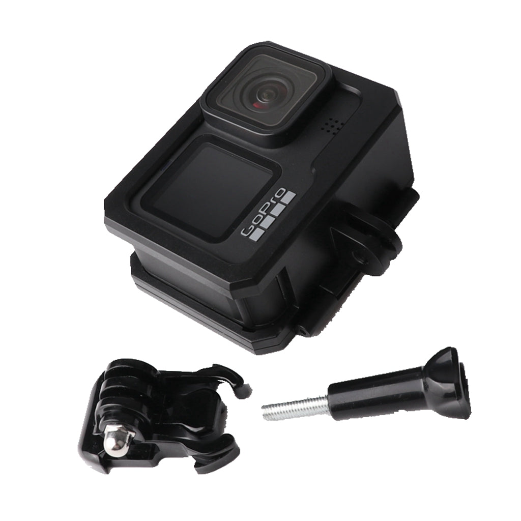Uniqkart for GoPro Hero9 Black AT1168 Housing Case Plastic Frame Anti-fall Protective Shell Cover (With 1 Hot-shoe Interface)