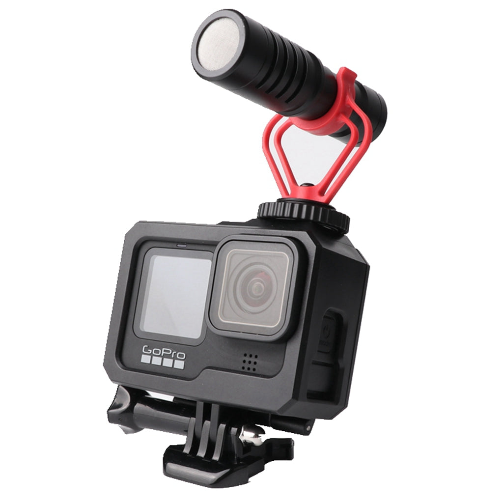 Uniqkart for GoPro Hero9 Black AT1168 Housing Case Plastic Frame Anti-fall Protective Shell Cover (With 1 Hot-shoe Interface)