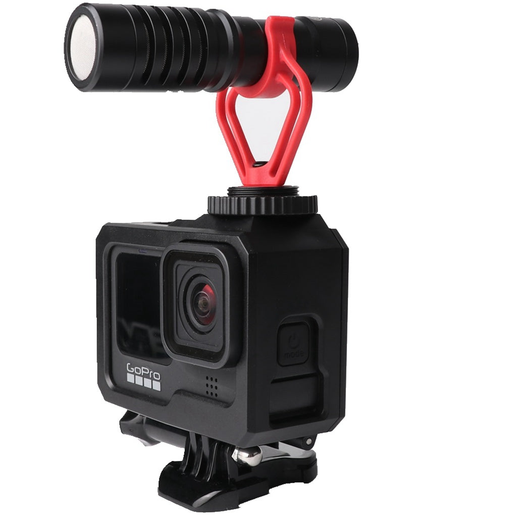 Uniqkart for GoPro Hero9 Black AT1168 Housing Case Plastic Frame Anti-fall Protective Shell Cover (With 1 Hot-shoe Interface)