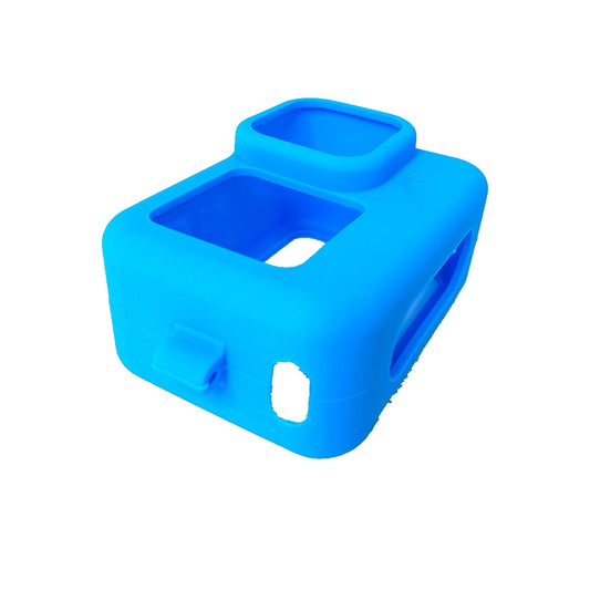 Silicone Protective Housing Frame Case and Lens Cap for GoPro Hero 9 - Blue