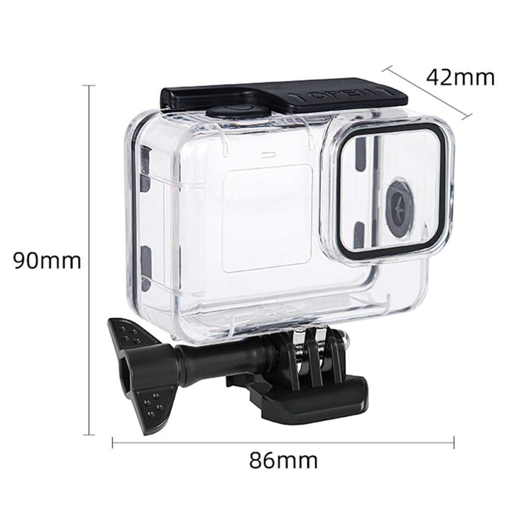 AT1173 40M Underwater Diving Protection Waterproof Case Soft Rubber Botton Camera Cover for GoPro Hero9 Black