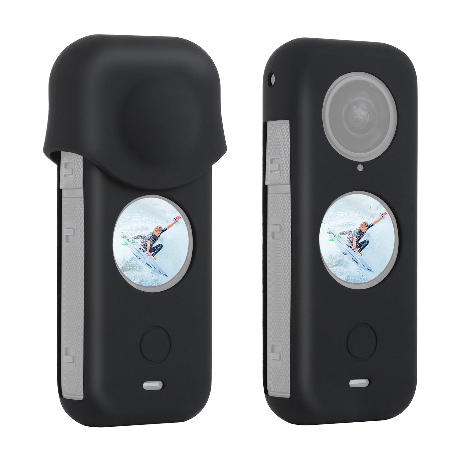 Puluz Full Body Dust-proof Camera Protective Cover Soft Silicone Case for Insta360 ONE X2 - Black