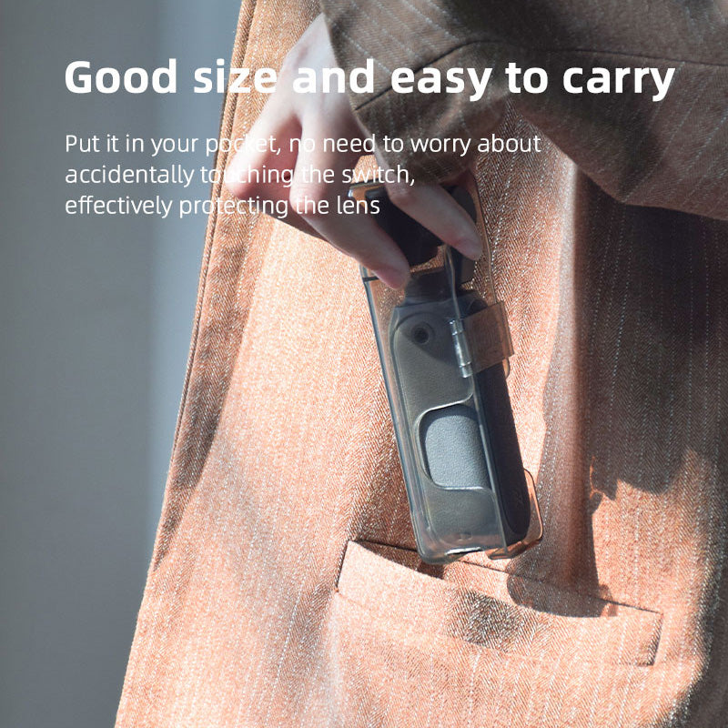 EWB8437 +FL7395 ABS Transparent Camera Case Storage Box Lanyard for FIMI PALM 2 Handheld Camera