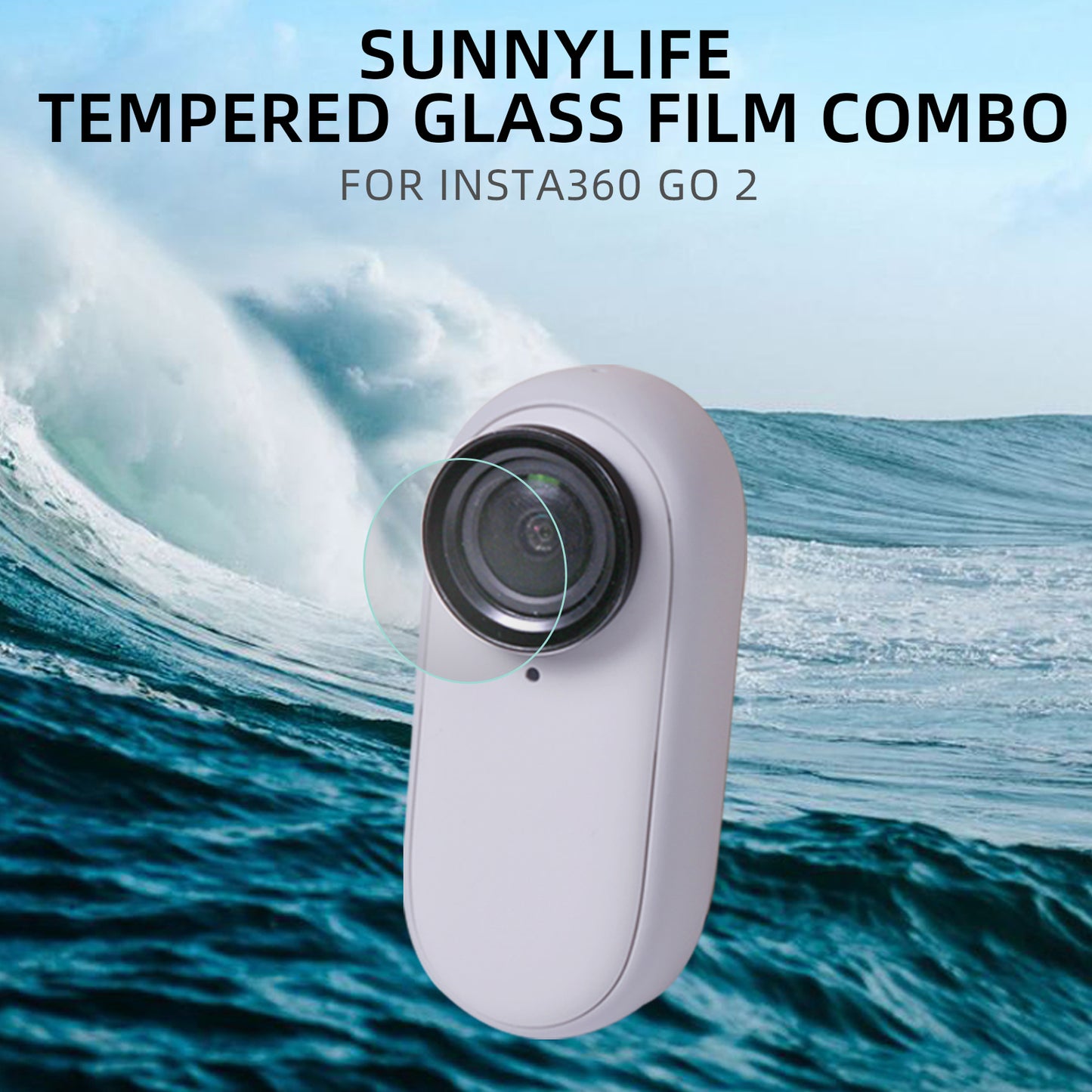Stain-resistant Scratch-resistant Tempered Glass Film for Insta360 Go2
