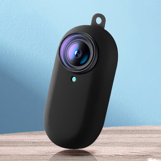 Uniqkart for Insta360 Go2 Thumb Camera Silicone Protective Sleeve Mount Protector Cover - Black