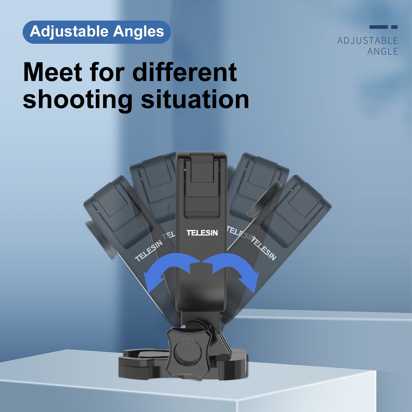 TELESIN Protective Camera Frame Stabilizer with 1/4 Screw Hole Base for Insta360 GO 2 - Black