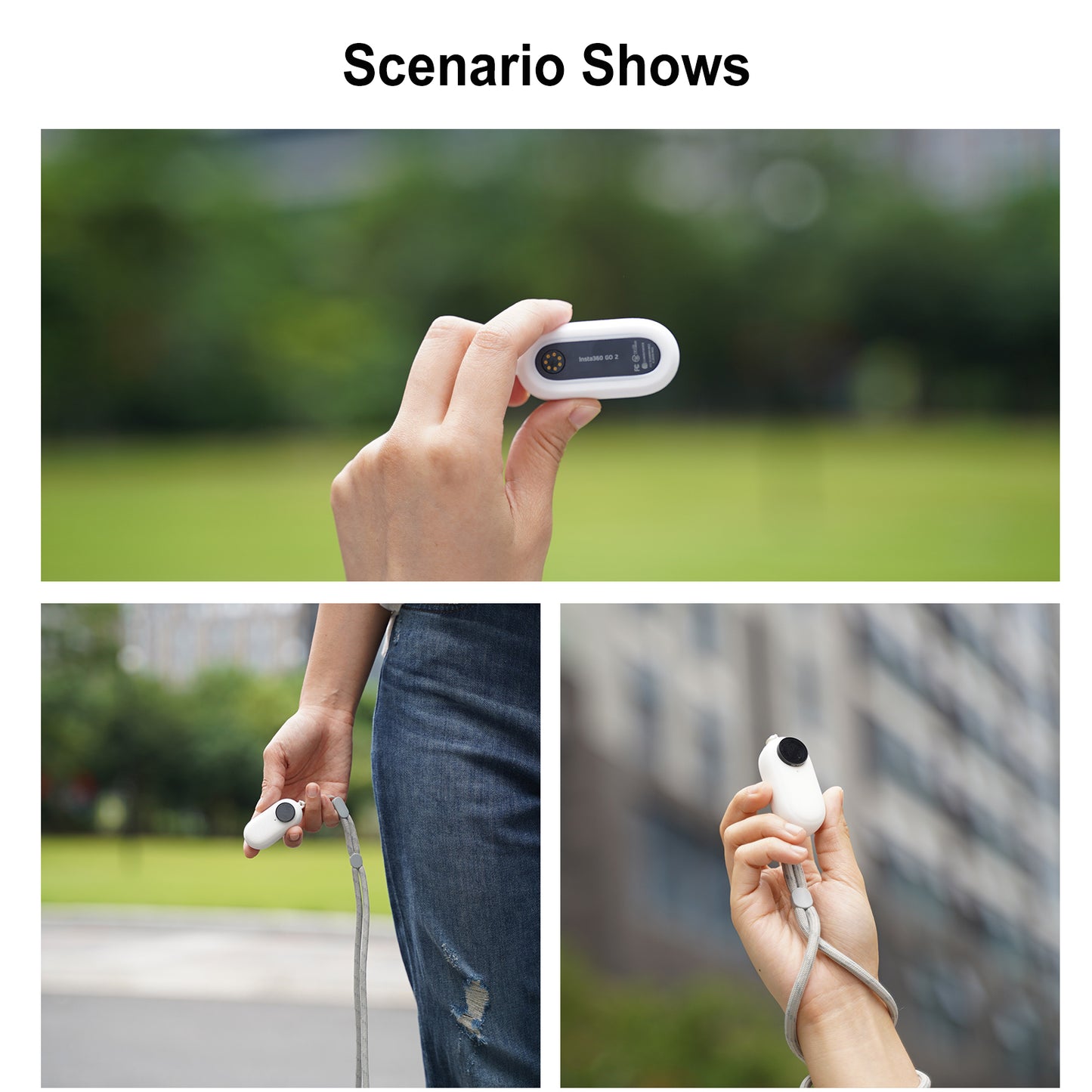 Uniqkart Dust-proof Anti-drop Camera Protective Cover Soft Silicone Case for Insta360 GO 2 - White