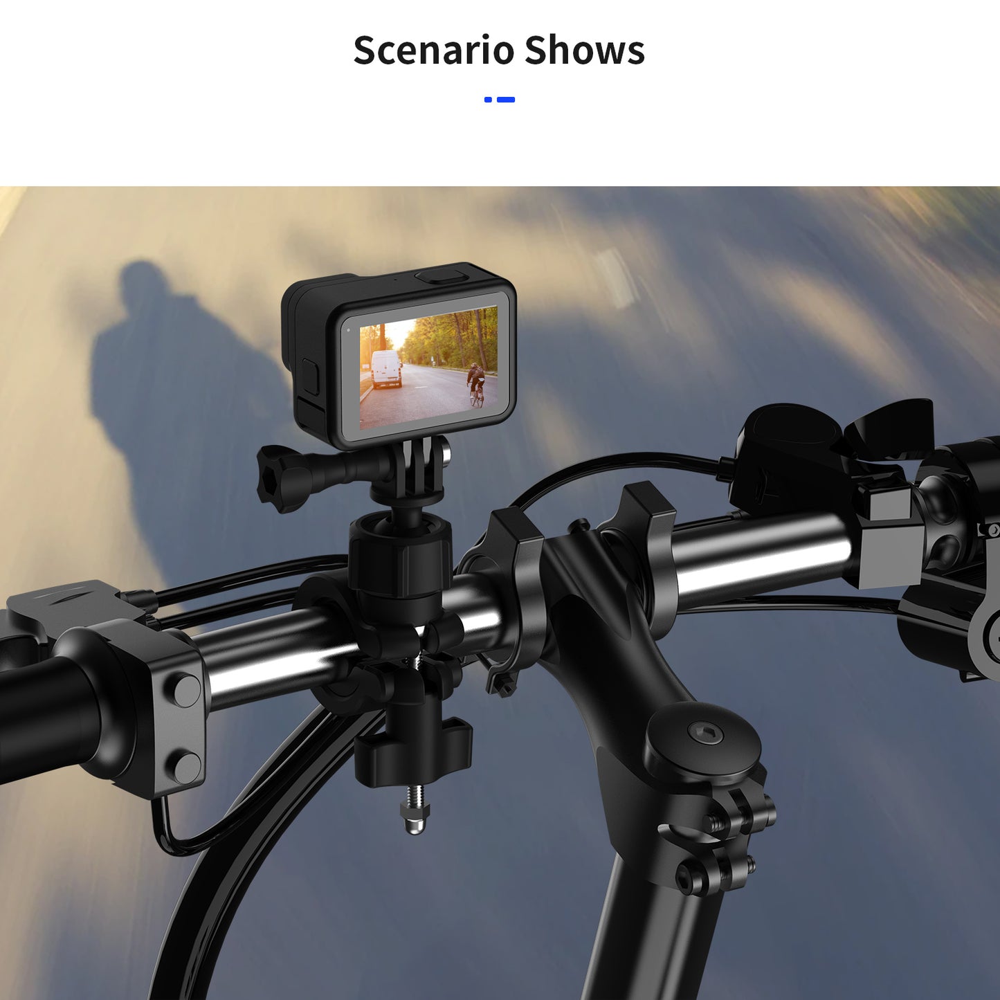 TELESIN DJ-HBM-001 360&#176; Rotation Holder Bike Bicycle Motorcycle Handlebar Mount for GoPro Insta360 Osmo Action Mobile Phone