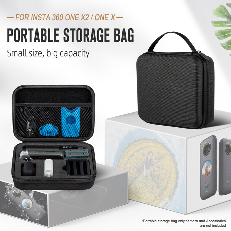 Uniqkart 1109916 Storage Case Carrying Handbag Protective Bag for Insta360 ONE X2 Panoramic Camera