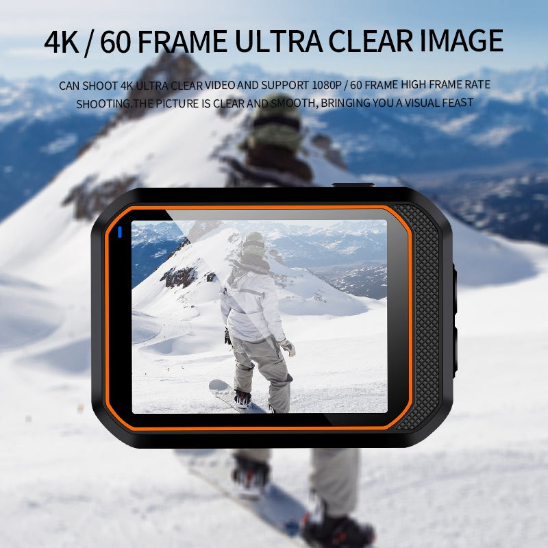 SC002 4K HD Action Camera with Remote Control Waterproof Sports DV Camera Outdoor Mini WiFi Video Helmet Camera - Black
