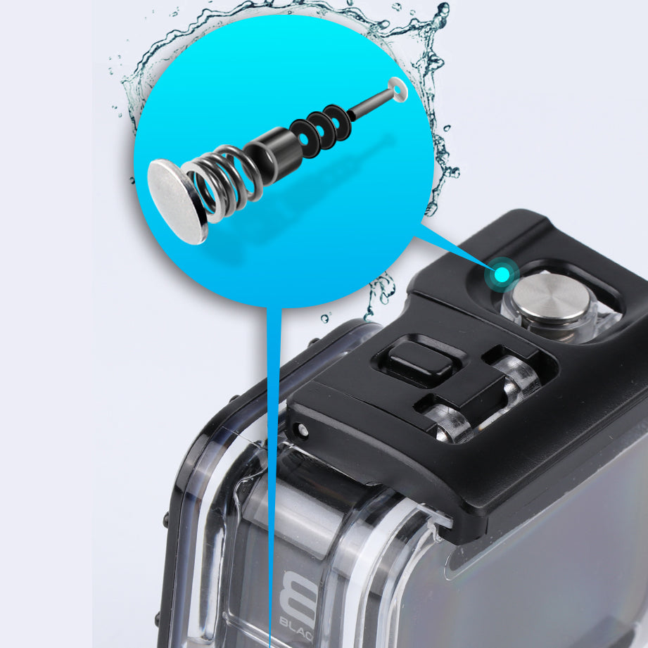 AT1220 45m Underwater Camera Waterproof Case Diving Shell Housing for GoPro Hero 8